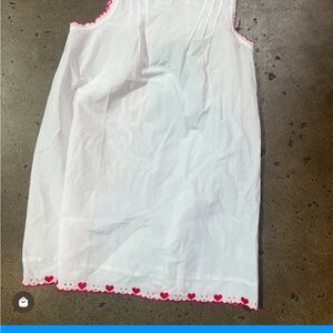 Ciao Lucia White and Red Embellished Scoop Neck Mini Sundress